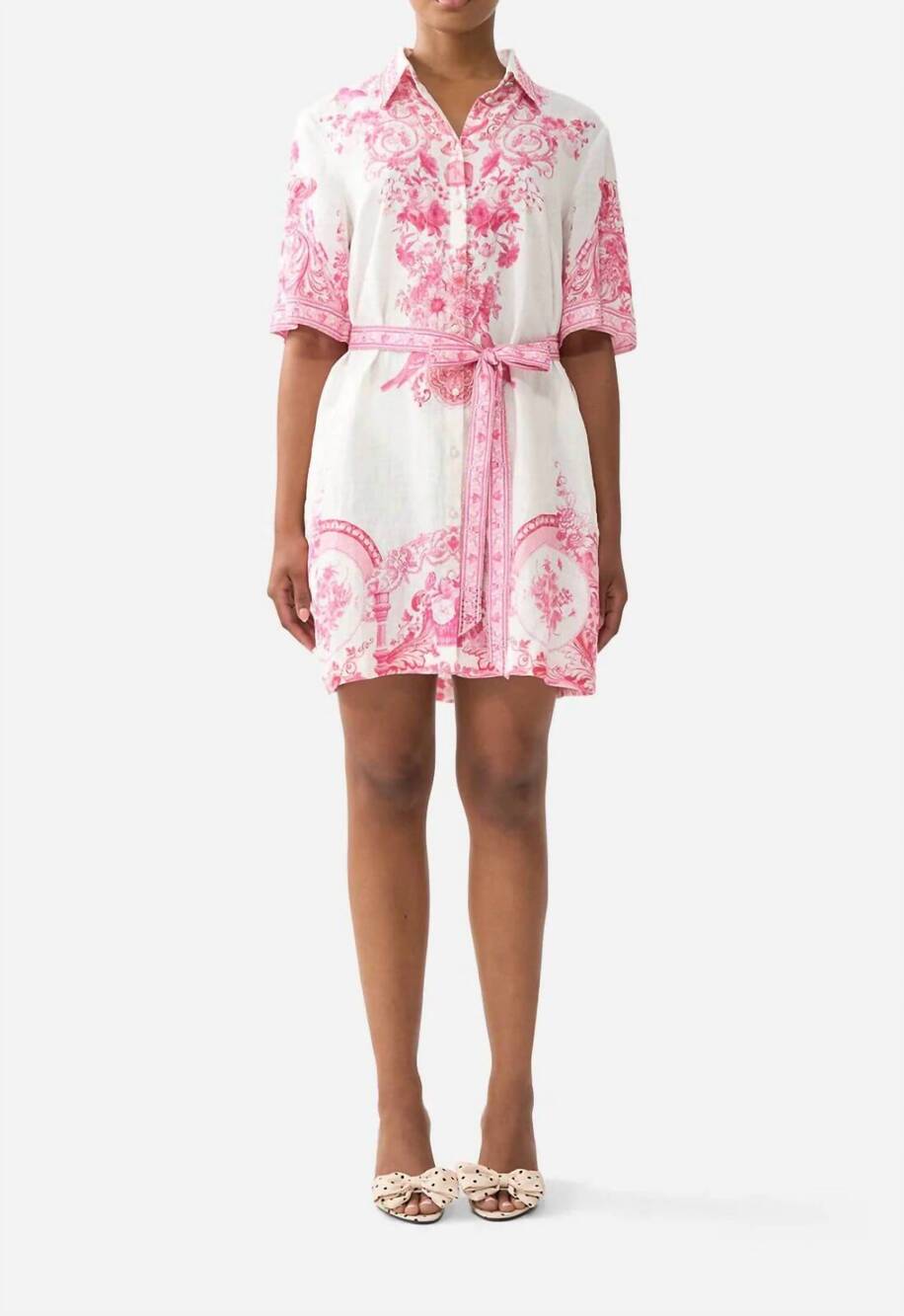 NEW CAMILLA short shirt dress in livin la vida rosa